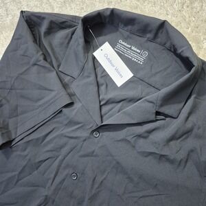 Outdoor Voices SolarCool Camp Shirt Mens Large Black Button Up Performance New